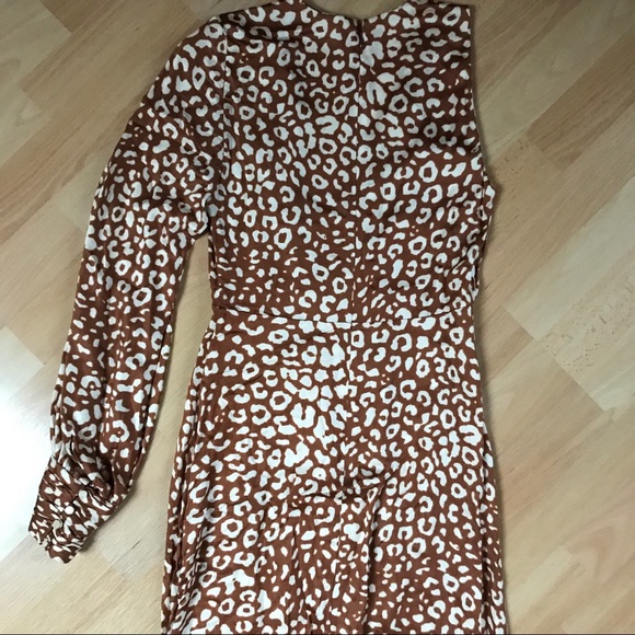 *Alexis One Sleeve High Slit Leopard Print Maxi - Picture 7 of 9